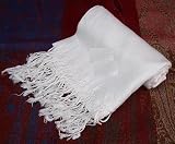 Pashmina Scarf Shawl Wrap Throw White