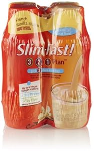 SlimFast Ready To Drink Shakes, French Vanilla (4 Count, 10 Fl Oz Each)