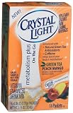 Crystal Light On-the-Go Metabolism Plus Green Tea Peach Mango, 14-Count Packets (Pack of 6)