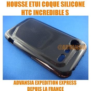 Housse coque etui silicone HTC Incredible S Noir [Appareils électroniques]