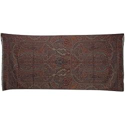 Jamawar Bedspread Pure Wool Asian Jacquard Pattern India 55 inches x 106 inches (wbscov074-x)