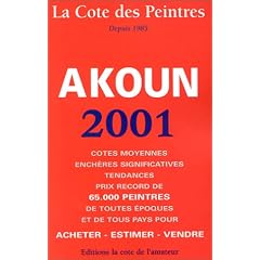 La cote des peintres 2001