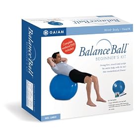 Gaiam Balance Ball Beginner Kit (Large, Blue)