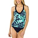 Merona&reg; Women's Leaf Print Tankini - Blue/Green/White