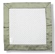 SwaddleDesigns Baby Lovie - Polka Dot Flannel with Sage Satin