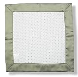 SwaddleDesigns Baby Lovie - Polka Dot Flannel with Sage Satin