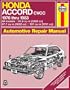 Honda Accord CVCC '76'83 (Haynes Manuals)