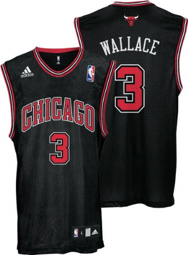 Ben Wallace Youth Jersey: adidas Black Replica #3 Chicago Bulls Jersey
