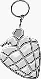 Green Day - Heart Grenade Logo - Metal Keychain Keyring Key Ring Key Chain