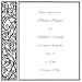 Square Filigree Wedding Invitation Kit White Black (50 Pack)