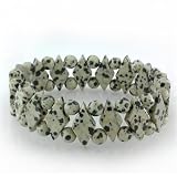 Cute Stretchy Dalmation Jasper Bracelet