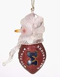 Michigan Wolverines 2 3/4 Touchdown Snowman Acrylic Ornament (Set of 4)