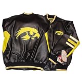 Iowa Hawkeyes NCAA Logo Pleather Adult Jacket