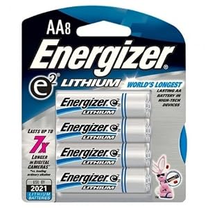Energizer L91BP-8 Lithium AA Photo Battery (8-Pack)
