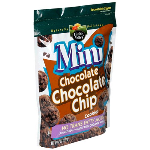 Health Valley Mini Cookie, Chocolate Chocolate Chip, 8-Ounce Packages (Pack of 6) by Health Valley