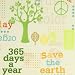 Timeless Treasures Love A Tree Organic Be Green Cream Fabric Yardage