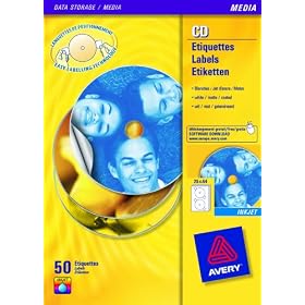 Avery Full Face CD Labels- Quick Dry Inkjet