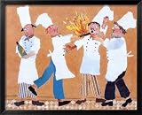 Chefs with Burning Pan Framed Framed Art Poster Print by Lizbeth Holstein, 22x18  from Allposters.co.uk