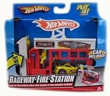 51DNKihHNyL. SL160  Hot Wheels Raceway Fire Station Play Set