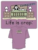 Snore T-Shirt - Life is Crap Line - 100% Cotton Short Sleeve Shirt for Teens & Adults (X-Large)