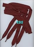 shoe laces shoelaces shoe lace shoelace retro thick color fat 1 inch wide shoelace, 32- brown