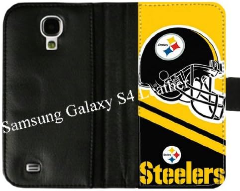 Christmas Gift-Samsung Galaxy S4 S IV Diary Leather Cover Case With Pittsburgh Steelers Pattern Designed By Coolphonecases