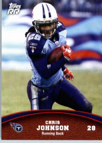 2011 Topps Rising Rookies Football Card # 10 Chris Johnson - Tennessee Titans - NFL Trading Card Protective Screwdown Display Case