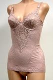 Venus Lt. Brown Jacquard Open Crotch Bodysuit #0171 sz 34A 36A