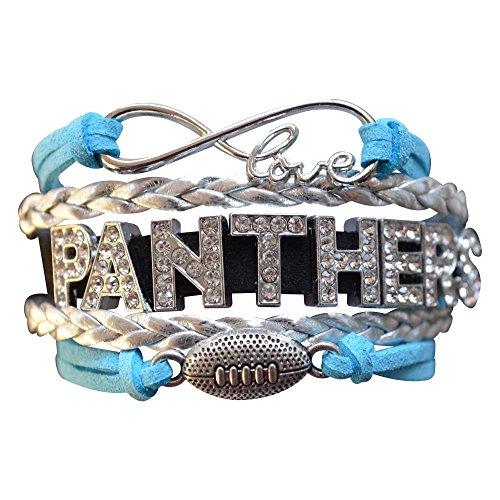 Carolina Panthers Bracelet - Rhinestone Carolina Panthers Jewelry & Perfect Football Fan Gift