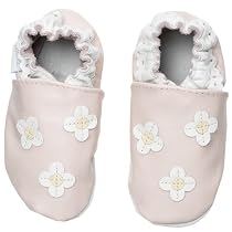 Robeez Infant/Toddler Flower Patch Slip-On,Pastel Pink,18-24 Months (US Toddler 6.5-8 M)