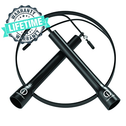 Skipping Rope By ignitionfit - The Ultimate High Speed Jump Rope for Boxing, Crossfit, MMA + Fitness Training for both Men and Women - Adjustable10ft Tangle Free Cable - 100% Lifetime Warranty Too! Skipping Rope By ignitionfit - The Ultimate High Speed Jump Rope for Boxing, Crossfit, MMA + Fitness Training for both Men and Women - Adjustable10ft Tangle Free Cable - 100% Lifetime Warranty Too!