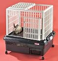 IRIS Plastic Rabbit Cage, Black/Gray
