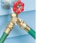 Brass Y Two Tap Hose Shut-off Valve