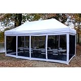 King Canopy EPA1PBS20WH 10-Feet by 20-Feet Bug Screen Room for Explorer Instant Canopy, White and Black King Canopy EPA1PBS20WH 10-Feet by 20-Feet Bug Screen Room for Explorer Instant Canopy, White and Black