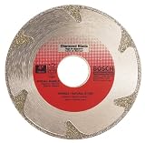 Bosch DB468 Premium Plus 4-Inch Dry Cutting Continuous Rim Diamond Saw Blade with 7/8-Inch Arbor for Marble
