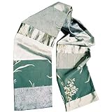ArtisanStreet's One of a Kind Scarf is a Collage of Smoky Grays & Misty Silvers. Scarf Features Thirteen Bands of Silvers and Grays in Vintage Multi-Pieced Fabrics