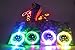Flammi 1 Pair of LED Shoelaces Light Up Shoe Laces with 3 Light Modes Flash Lighting the Night for Party Hip-hop Dancing (Dazzle Color Light)