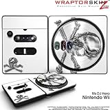 DJ Hero Skin Chrome Skulls on White fits Nintendo Wii DJ Heros (DJ HERO NOT ....