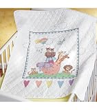 Noah's Ark Baby Quilt Stamped X-Stitch-34''X43''