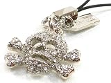 AUTHENTIC COACH PAVE CRYSTAL SKULL LANYARD PHONE CHARM