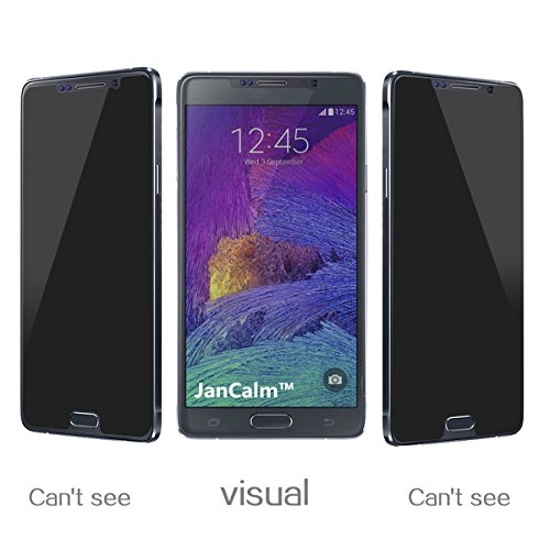 Galaxy Note 5 Screen Protector,JanCalm [Anti-spy Privacy] Anti Fingerprint / Scratch - Clarity 99% Touch-screen Accurate / Shatterproof [Ballistic Tempered Glass] for Samsung Galaxy Note 5