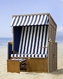 Strandkorb Nordsee de Luxe blau
