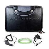Amazon Kindle Reading Device 6" Display Melrose Leather Cover Jacket + Amazon Kindle Car Charger + Amazon Kindle Wall Charger + Vangoddy tm, Live*Laugh*Love wrist band!!!