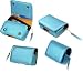AUTHENTIC CELLET BLUE SPARKLING WALLET CASE POUCH for MOTOROLA RAZR V3, V3c, V3t, V3m, V3r, V3x, V3i / SAMSUNG T809, T629, A900, U540 - RETAIL PACKAGING