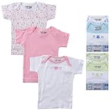 Luvable Friends 3-Pack Rib Knit Slip on Baby Shirt