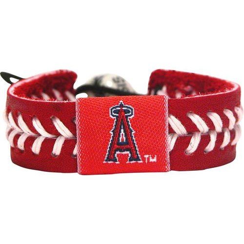 Los Angeles Angels of Anaheim Red Baseball Bracelet