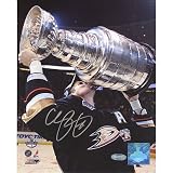 NHL Chris Pronger Stanley Cup Overhead Autographed 8-by-10-Inch Photograph
