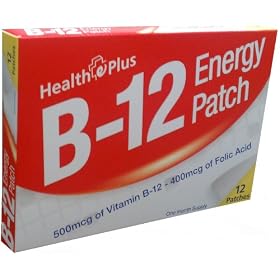 Vitamin B12 Patch (Cyanocobalamin 500mcg) (Box of 12 Patches)