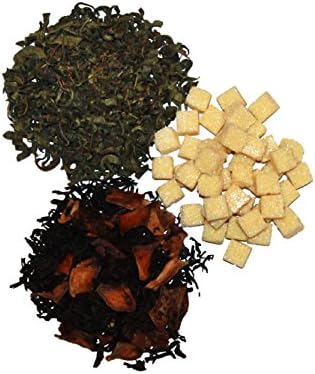 Nassim Tea Flavored Tea Combination Set - Mango Tea (2oz) + Green Tea (2oz) + Rose Sugar Cubes (5oz)
