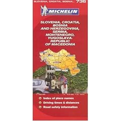 Michelin Map No. 991 Slovenia Croatia Bosnia Herzogovina Yugoslavia Macedonia